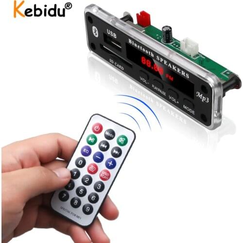 KEBIDU Wireless Bluetooth WMA MP3 Player Decoder Board Module USB TF Radio FM AUX Audio 3.5mm For Car Speaker for iPhone