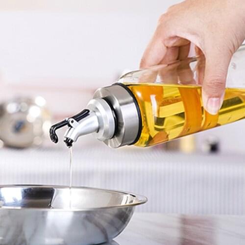 Oil Bottle Sauce Bottle Cooking Seasoning Glass Storage Bottles for Oil and Vinegar Creative Oil Dispenser For Kitchen Accessor