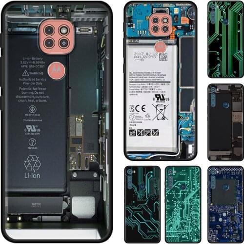 Computer Motherboard board Cover for Motorola One Fusion Hyper G9 Play G8 Power Lite G30 E6s Edge Plus G Stylus Cell Phone Case