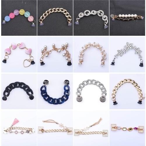 1pcs New Designer Chain Croc Charms JIBZ Accessories Decoration for Croc Clog Shoes Pendant Buckle for Girl Gift