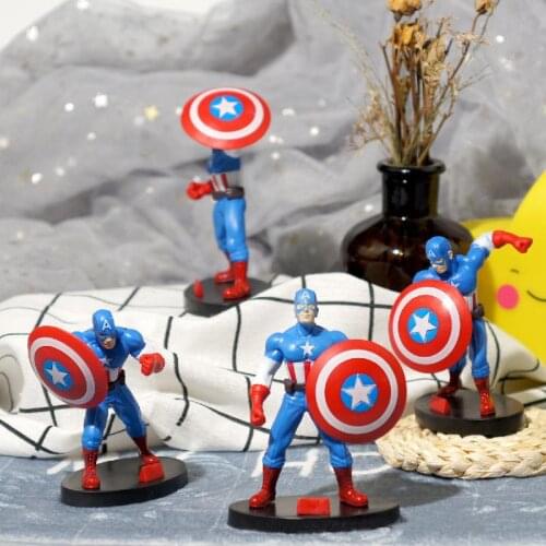 Marvel Avengers 4pcs/set 11cm Captain America Figurines Toy Doll Figurals Collection Ornaments Model Kids Toys Christmas Gifts