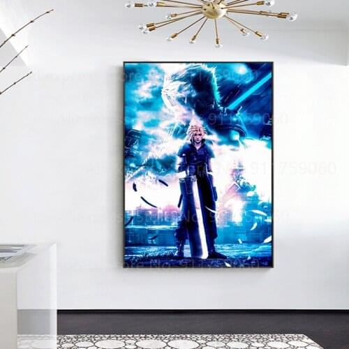 Final Fantasy VII Game Posters Wall Art Canvas Painting Game HD Prints Pictures for Living Room Home Decoration