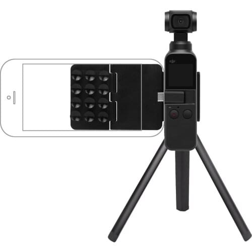 New Arrival osmo pocket Suction Cup Bracket Smartphone Holder Tripod Extension Rod Stick for DJI OSMO POCKET Gimbal Accessories