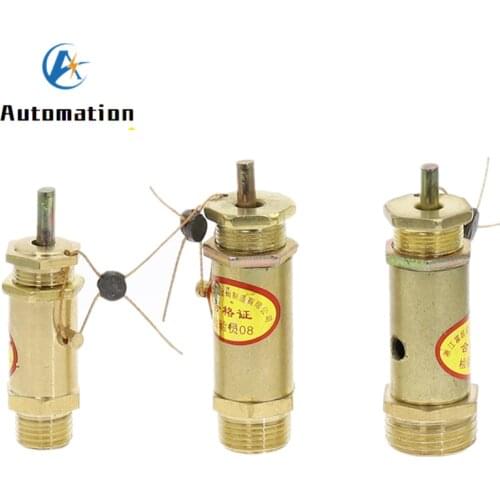 Pump air compressor Safety valve 0.1Mpa - 1.0Mpa 1KG - 10KG Spring loaded Exhaust valve G1/4 G3/8 G1/2 Pressure relief valve