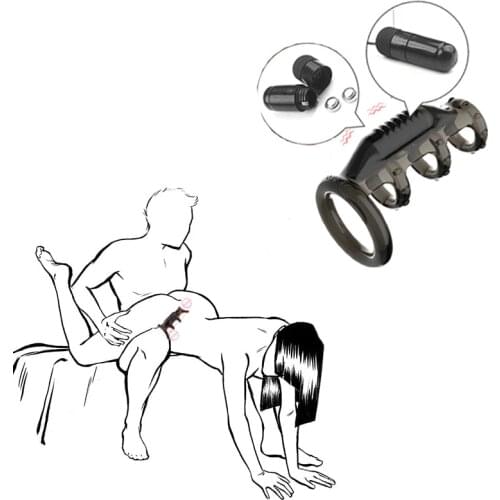 Delay Cocking Cage Ring Vibrating Sex Products Vibrator Delay Premature Ejaculation Clitoris Massager Sex Toys For Man Sex Shop