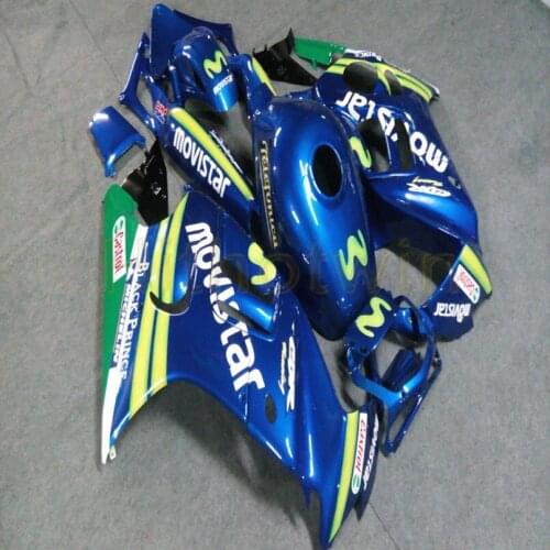Motorcycle body kit for CBR600F3 1997-1998 F3 97 98 ABS Plastic Fairing+Screws+blue M2