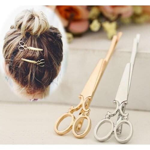Creative Scissors Shape Women Lady Girls Hair Clip Delicate Hair Pin Hair Barrette Hair Accessories Decoration