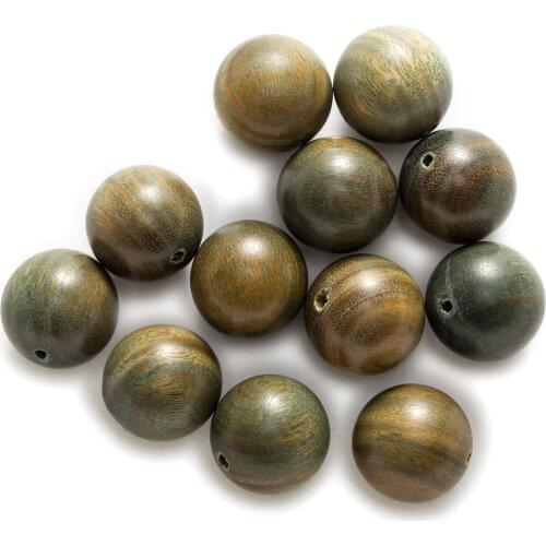 10 Piece Natural Color Pattern Round Wood Loose Spacer Beads Jewelry Making Women Children DIY Bracelet Necklace 10-20mm