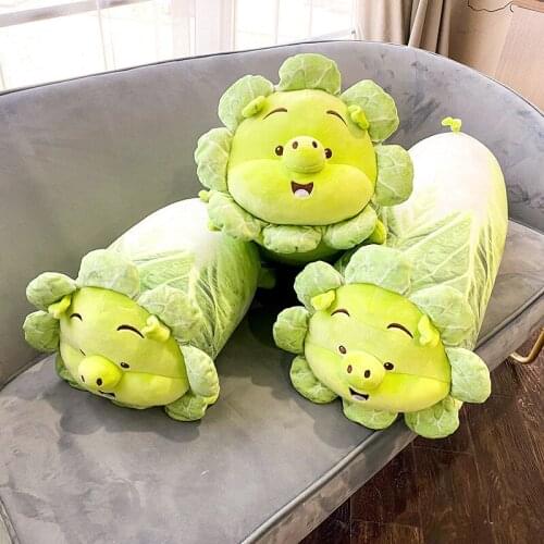 Zqswkl 50/80/100/120cm vegetable cabbage dog doll cute pig pillow hugs christmas birthday gift girl dolls kawaii stuffed toys