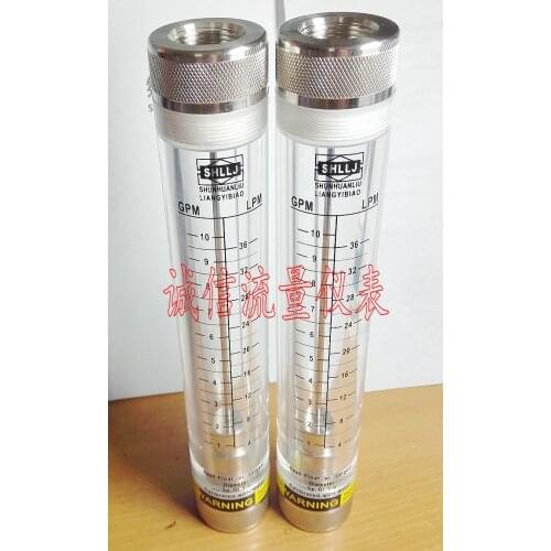 LZM-20G Pipeline Water Flowmeter 1-10GPM 4-36LPM 6 Minute Inner Wire Stainless Steel Joint