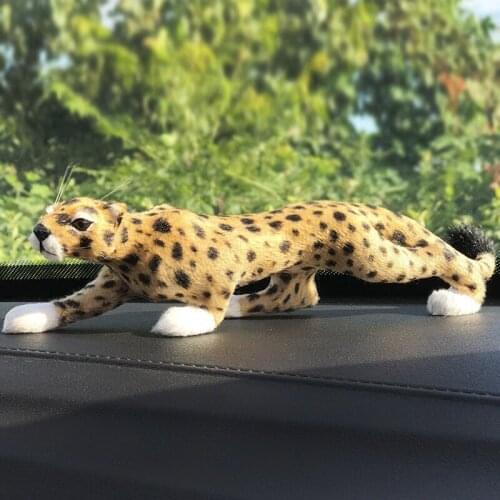 ZILIN Simulated Leopard Mini Artificial Leopard Car Decoration 26*6*6cm