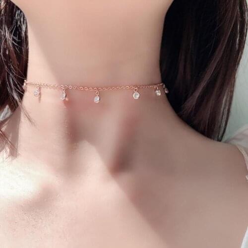 Trendy Dainty Initial Choker Necklace Stackable Necklace for women girlfriend Wife gift B1540