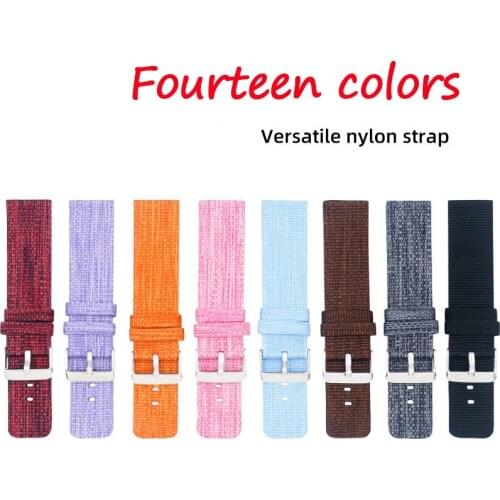 Nylon Strap Soft Loop Band Bracelet Colorful Watchband Replacement strap 18mm 20mm 22mm For Samsung Huawei Iphone watch