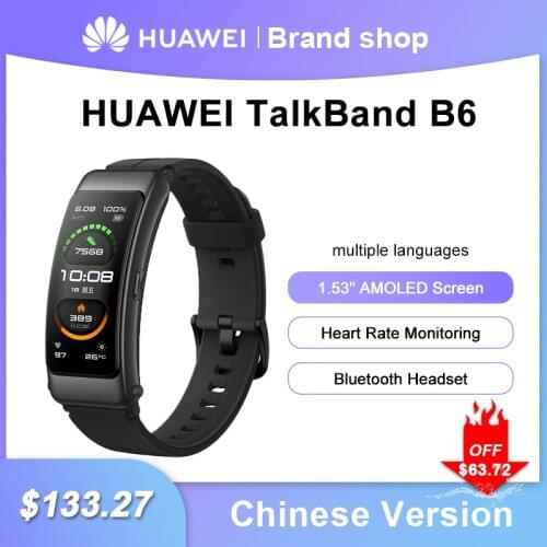 Original Huawei band B6 Talkband B6 Bluetooth smart Bracelet Wearable Sports Wristbands Touch AMOLED Screen Call Earphone Band