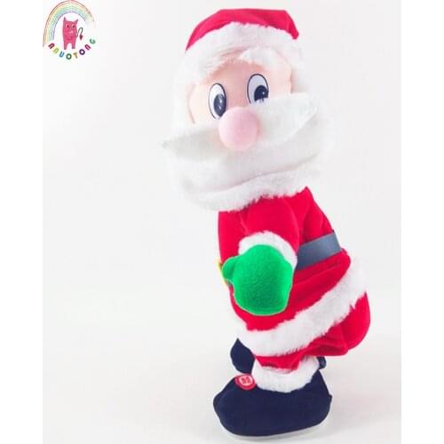 Santa Claus Dancing shake hips plush doll creative electric Vocal doll stuffed Christmas electric toy height 35 cm Christma gift