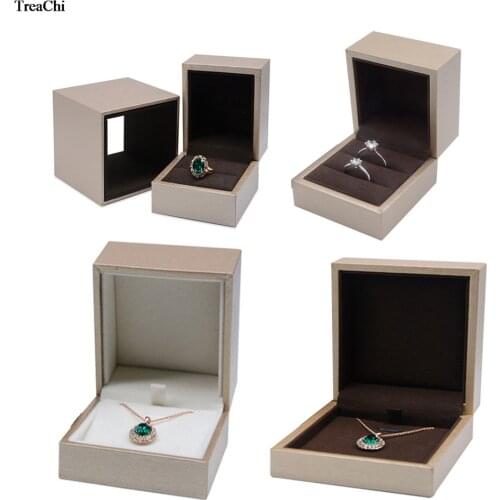 Elegant Set Jewelry Storage Box Ring Necklace Box Earring Pendant Diamond Jewelry Display Case Wedding Ring Storage Gift Box