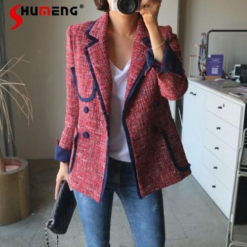 Shumeng Women's Tweed Blazers
