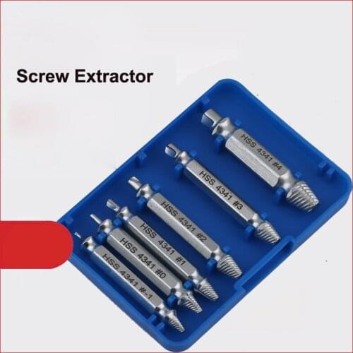 Broken Screw Extractor HSS Drill Bit Set Broken Head Screw Damaged Screw Extractor Drill Bits Removal Tool