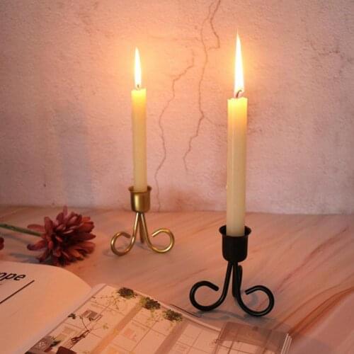 Home decor Candle Holder Eco-friendly Rust-proof Wrought Iron Candlelight Display Stand for Home room decoration