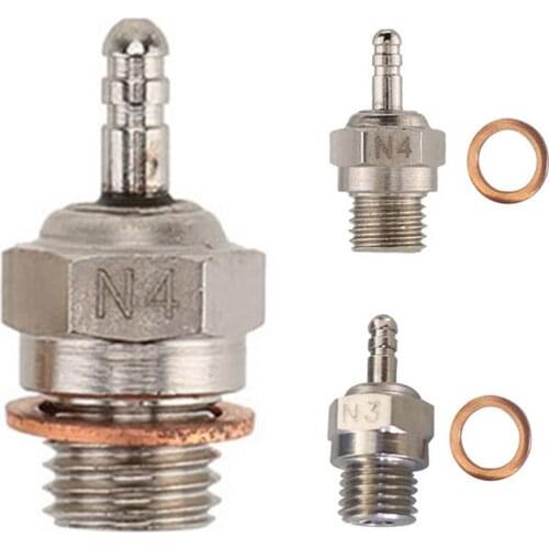 Heavy Duty Steel N3 N4 Spark Glow Plug Repalcement For HSP 70117 Vertex SH Nitro Engine Parts 1/10 1/8 RC Car Repair Tool parts