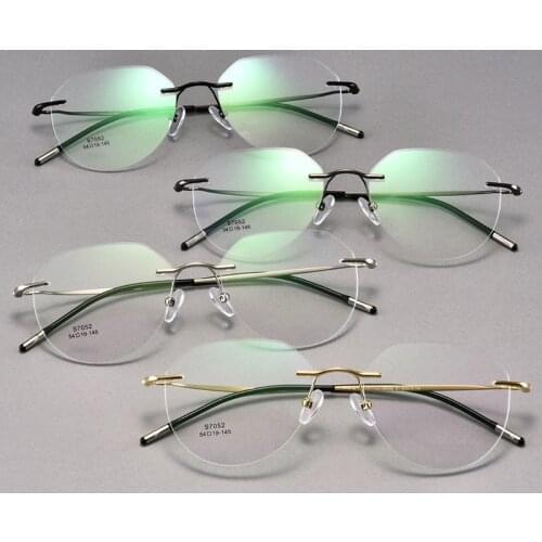 Ultralight Alloy Rimless Men Glasses Frame Square Eyeglasses Myopia Prescription Women Optical Eye Glass JDA3179