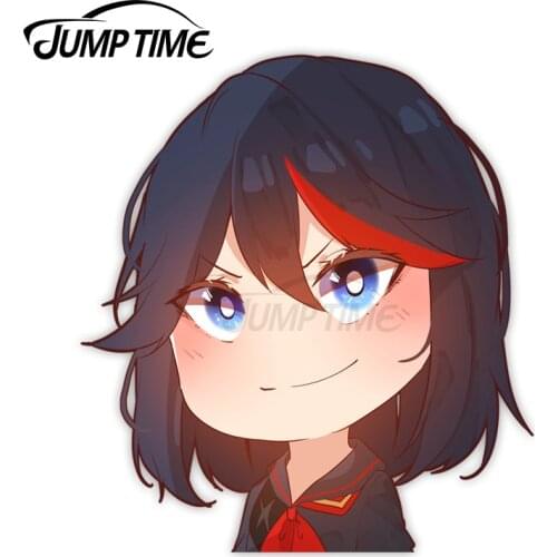 Jump Time 13 x 10.2cm Car Decor Ryuko Cartoon Avatar Car Stickers Camper Peeker Refrigerator Windshield 3D Vinyl Decoration