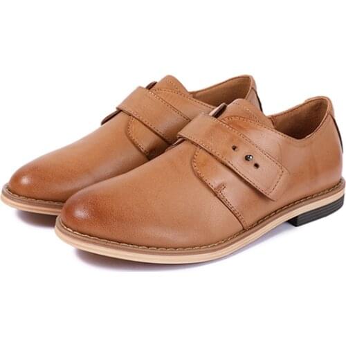 Head leather shoes for womenSpring leather casual shoesCowhide casual shoe woman