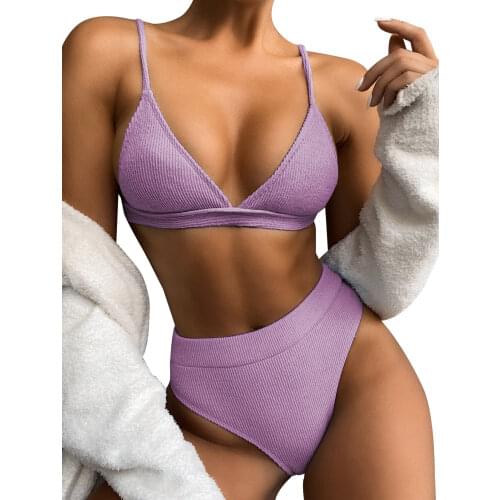 Ladies Swimwear High Waist Triangle Women Sexy Swimsuit soft comfortable super cute Fashionable and Sexy Style without underwear
