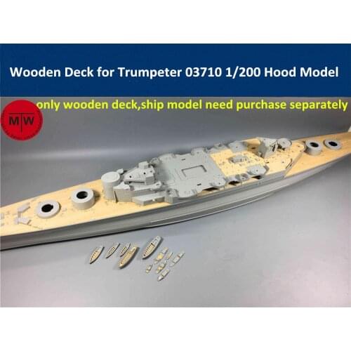 1/200 Scale Wooden Deck for Trumpeter 03710 Hood Battleship Model Kit