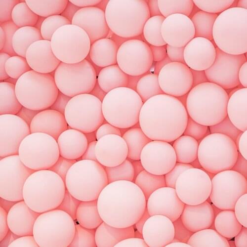 10inch Matte Pure Pink Circular Heart Balloon Baby Shower Round Art Shape Wedding Birthday Party Decoration Romantic Balloons