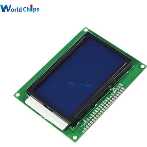 12864 128x64 Dots Graphic Blue Color Backlight LCD Display Module For Arduino Raspberry Pi