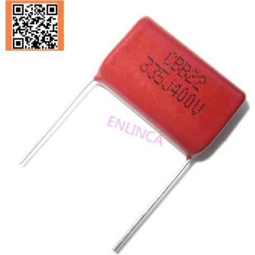 5pcs CBB 400V 3.3UF 335J 400V 5% PITCH 20MM DIP CBB Polypropylene film capacitor