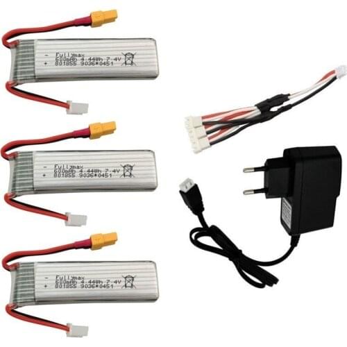 7.4V 600mAh Lipo Battery Charger For XK K130 RC Six-way Brushless Aileron Helicopter Spare Parts Accessories 2s Battery 801855