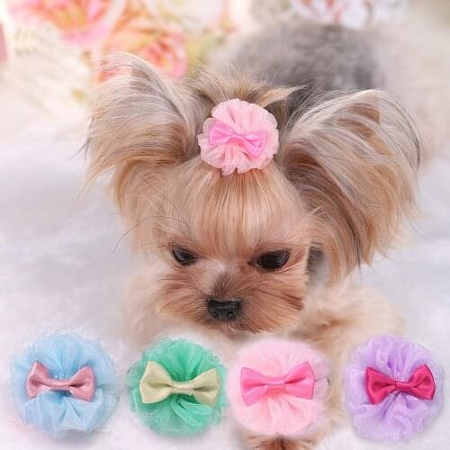 Dog Hair Accessories Pet Supplies Grooming Headdress Lovely Hair Clips For Puppy Cat Cute Lace Bow Hairpin Pet Products Headwear
