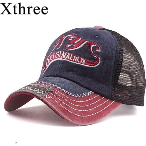 Xthree Summer Baseball Cap Mesh Cap Women Hats For Men Bone Casquette Hip Hop Snapback Casual Gorra Adjustable Cotton Hat Caps