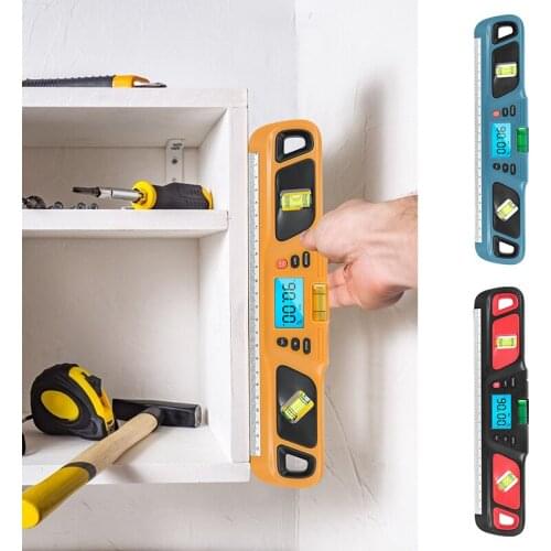 Digital Protractor Torpedo Level Ruler Angle Finder Inclinometer Magnetic Base 3 Different Bubbles 45/90/180° Measuring Tool
