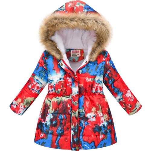 Toddler Girls Jacket 2019 Winter Jackets For Girls Fur Coat Kids Warm Outerwear Coat For Girls Clothes Children Jacket 8 10 Year