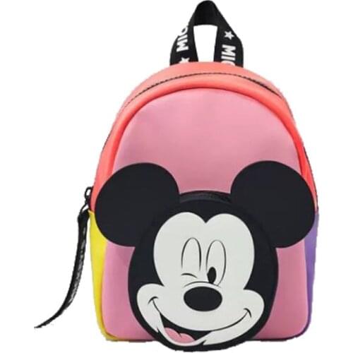 Disney Mickey Mouse Backpack Kids Minnie bag for School children kindergarten backpack boy girl Sequins single room book bag