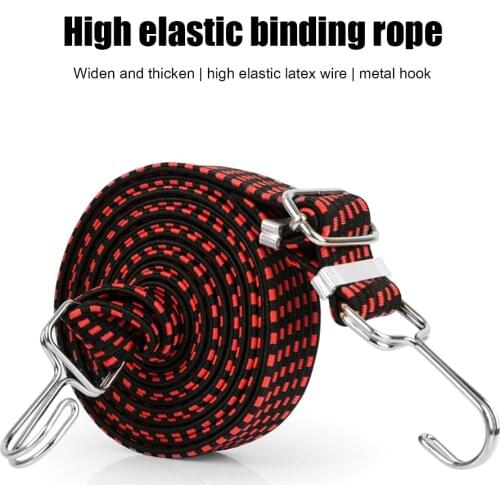 MTB Mountain Bike Motorcycle Cycling Luggage Stacking Binding Rope Elastic Cord Strap Fixed Band Hook Bicycle Accessories