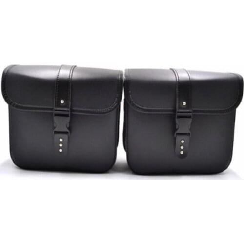 Perfect Use 2PCS Mini Motorcycle PU Leather Saddle Bags Side Storage Tool Pouch