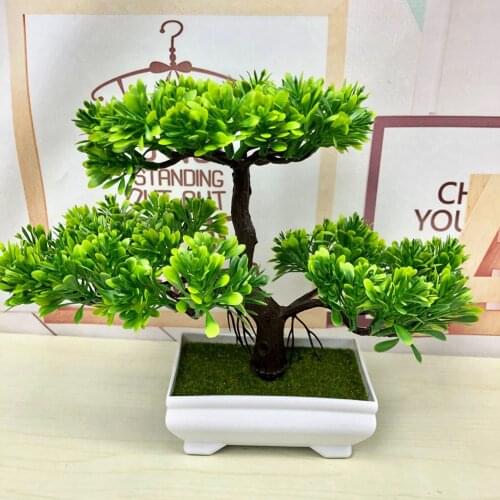 Artificial Plants Bonsai Small Simulation Pine Tree Pot Plant Flowers Potted Ornaments For Home Hotel Garden Decoration