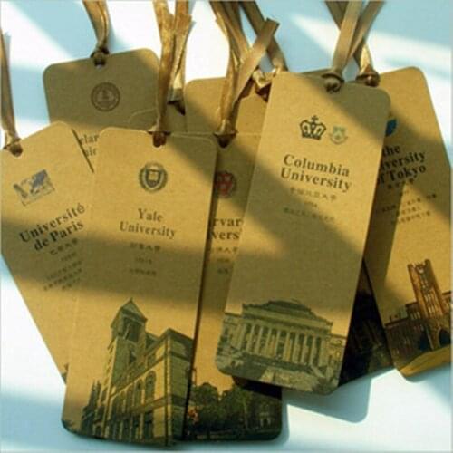 10 Pcs/Set World Famous School Retro Cardboard Bookmark Mona Lisa Book Holder Gift Stationery