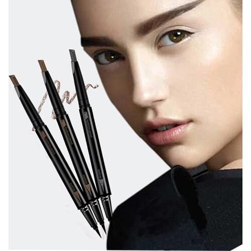 3 Pieces Double Head Rotation Automatic Eyebrow Pencil Waterproof Stereotypes Microblading Eyebrow Pencil Cosmetics Tools