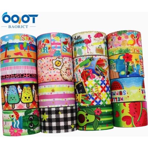 M-21403-354,38MM 10Yards Fruits Series Cartoon Grosgrain Ribbons,Bow Cap Accessories Halloween Party Gift Wrap DIY Handmade