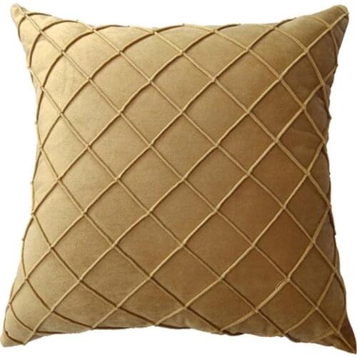 Soft Pillow Cover Cushion Thick Lattices Pillowcase Home Office Sofa Decoration