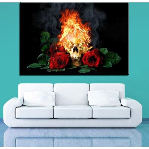 Canvas painting wall art HD print skull home movie decoration modern bedside background modular picture artwork poster