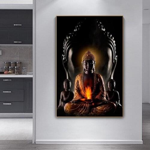 God Buddha Wall Art Canvas Prints Modern Buddha Canvas Art Paintings On The Wall Canvas Pictures Buddhism Posters Wall Decor