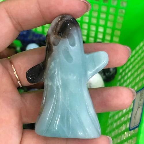 Natural crystal carving Halloween witch decoration products, super decorative, realistic dolls