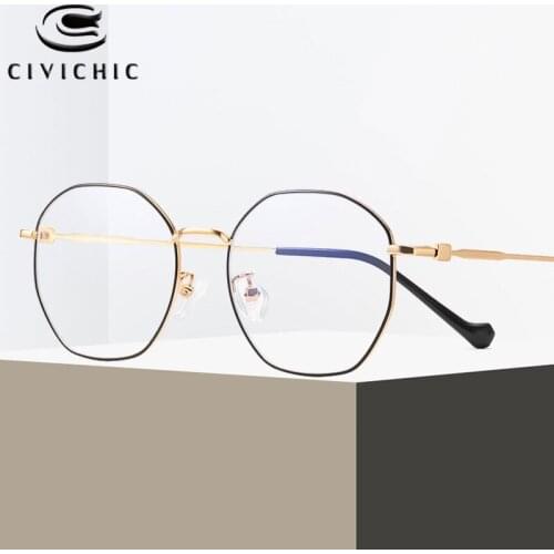 Chic Optical Myopia Alloy Frame Man Retro Computer Blue-ray Glasses Women Anti Blue Light Eyeglasses Gaming Gafas Luz Azul COG28