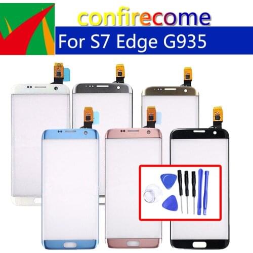 Original 5.5" For Samsung Galaxy S7 Edge G935F G935 SM-G935F G935FD G935A Touch Sensor Glass Panel Replacement NO LCD